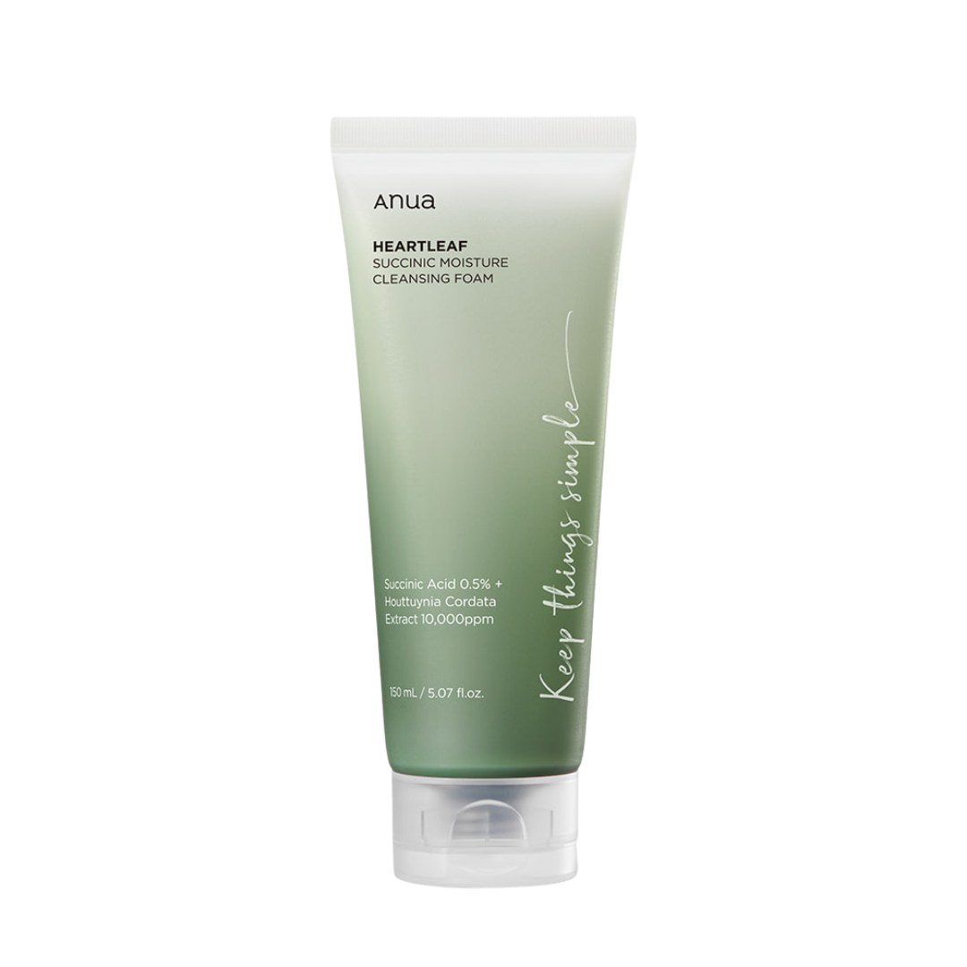 HEARTLEAF SUCCINIC MOISTURE CLEANSING FOAM 150ml