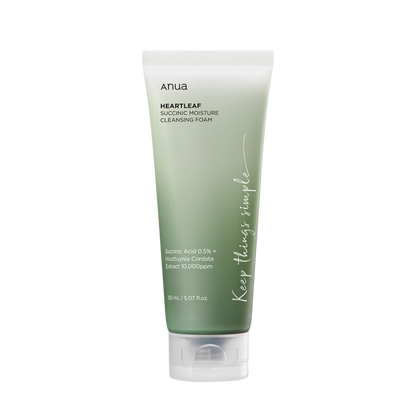 HEARTLEAF SUCCINIC MOISTURE CLEANSING FOAM 150ml